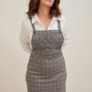Torrid Houndstooth Overall Dress NWT